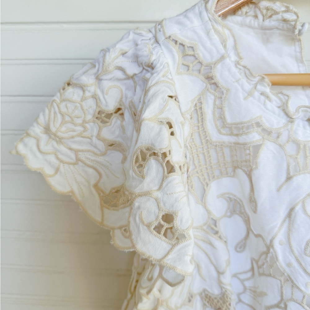 White Lace Floral Top